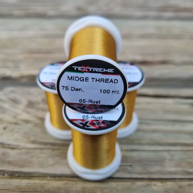 TEXTREME Midge Tying Thread 75dn in 05-Rust-1